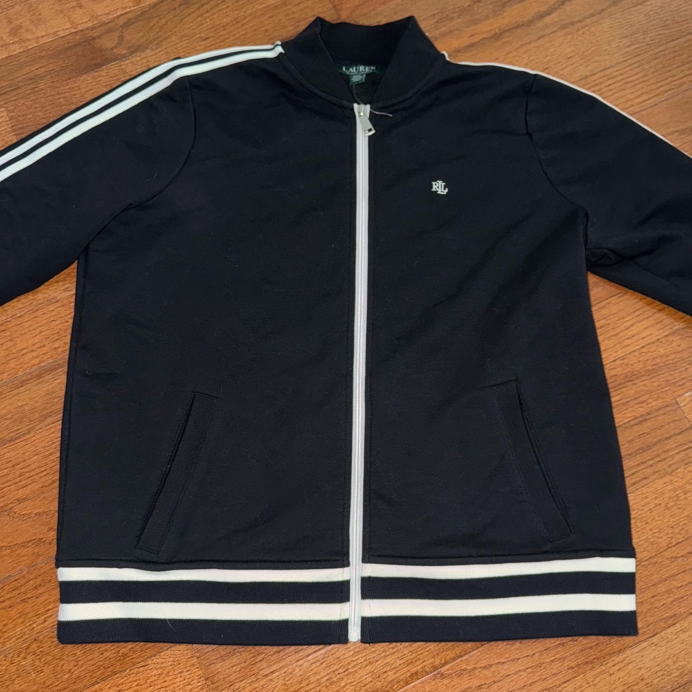 Lauren Ralph Lauren Black Jacket with White Accents